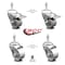 Service Caster Semi Steel Swvl TS Caster w/Roller Bearing-3"Wheels&10MM Stems-2 w/TTL BRK, 4PK SCC-TSTTL20S315-SSR-M1015-2-S-2 - alternate 4